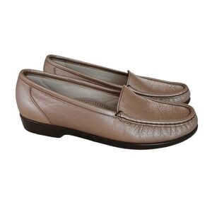 SAS Simplify Tripad Comfort Slip On Loafers Rose Gold Leather Women's 7N Comfort
